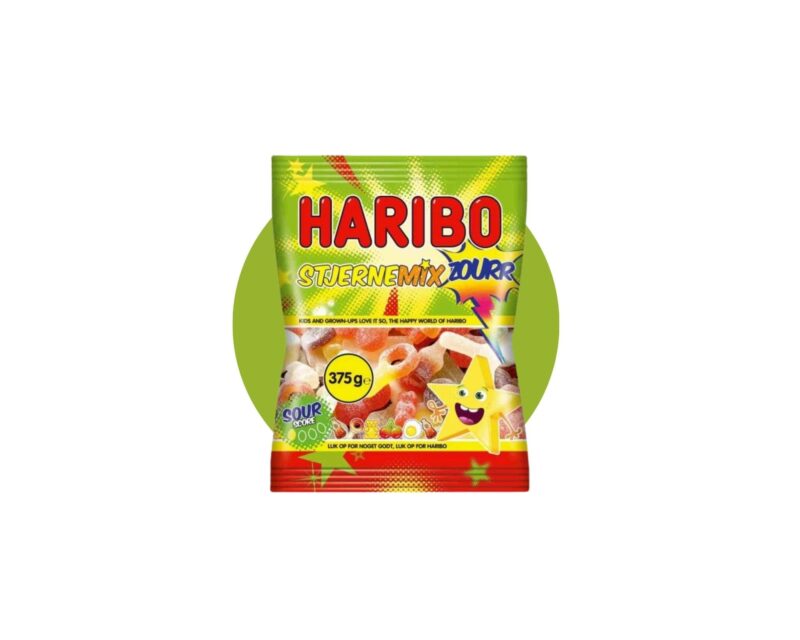 Haribo Stjerne Mezcla Agria 375g